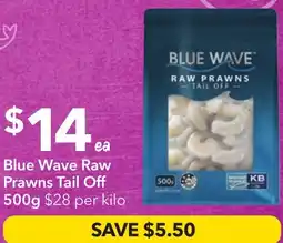 Ritchies Blue wave raw prawns tail off offer