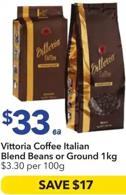 Ritchies Vittoria coffee italian blend beans or ground offer