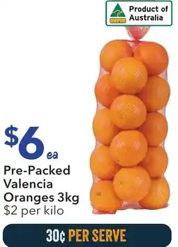 Ritchies Pre-packed valencia oranges offer