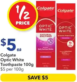 Ritchies Colgate optic white toothpaste offer