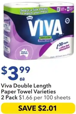 Ritchies Viva double length paper towel offer