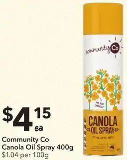 Ritchies Community co canola oil spray offer
