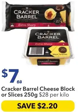 Ritchies Cracker barrel cheese block or slices offer