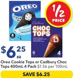 Ritchies Oreo cookie tops or cadbury choc tops offer