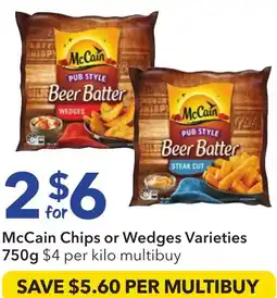 Ritchies Mccain chips or wedges offer