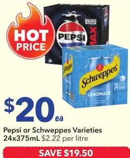 Ritchies Pepsi or schweppes offer