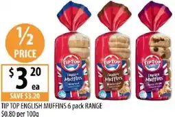 Supabarn Tip top english muffins offer
