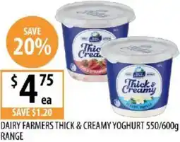 Supabarn Dairy farmers thick & creamy yoghurt offer