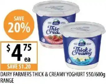Supabarn Dairy farmers thick & creamy yoghurt offer
