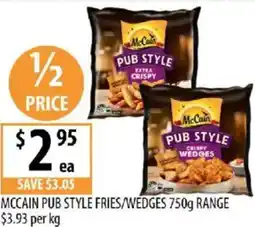 Supabarn Mccain pub style fries/wedges offer