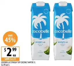Supabarn Cocobella straight up coconut water offer