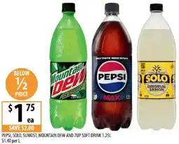 Supabarn Pepsi, solo, sunkist, mountain dew and 7up soft drink offer