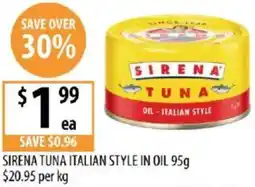 Supabarn Sirena tuna italian style in oil offer