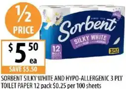 Supabarn Sorbent silky white and hypo-allergenic offer