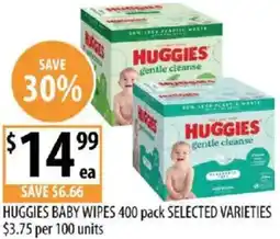 Supabarn Huggies baby wipes offer