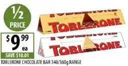 Supabarn Toblerone chocolate bar offer