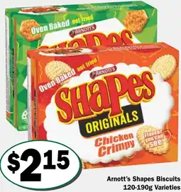 Friendly Grocer Arnott's shapes biscuits offer