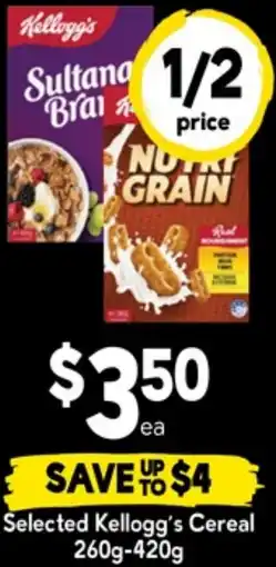 Drakes Selected kellogg's cereal offer