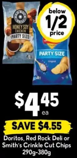 Drakes Doritos, red rock deli or smith's crinkle cut chips offer