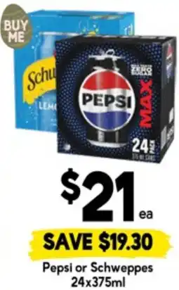 Drakes Pepsi or schweppes offer