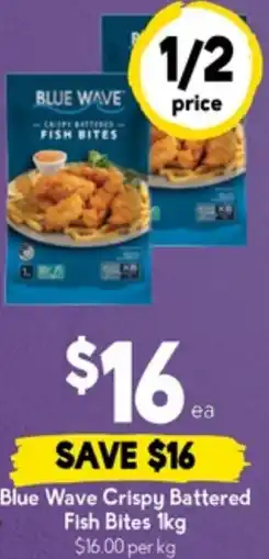 Drakes Blue wave crispy battered fish bites offer