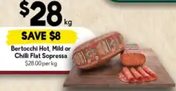 Drakes Bertocchi Hot, Mild or Chilli Flat Sopressa offer