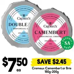 Drakes Cremeux Camembert or Brie offer