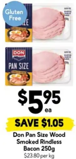 Drakes Don Pan Size Wood Smoked Rindless Bacon offer