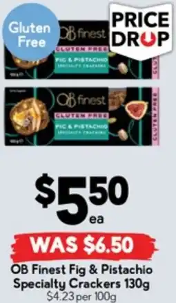Drakes OB Finest Fig & Pistachio Specialty Crackers offer