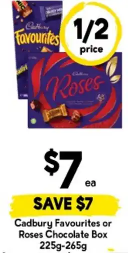 Drakes Cadbury Favourites or Roses Chocolate Box offer