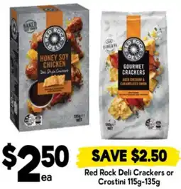 Drakes Red Rock Deli Crackers or Crostini offer