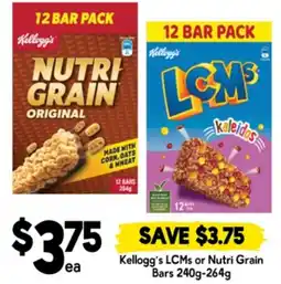 Drakes Kellogg's LCMs or Nutri Grain Bars offer