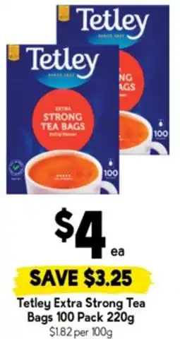 Drakes Tetley Extra Strong Tea Bags offer