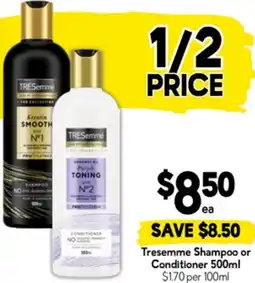 Drakes Tresemme Shampoo or Conditioner offer