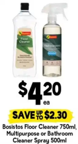 Drakes Bosistos Floor Cleaner, Multipurpose or Bathroom Cleaner Spray offer