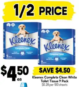 Drakes Kleenex Complete Clean White Toilet Tissue offer