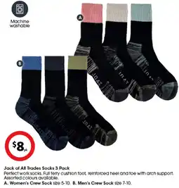 Coles Jack of All Trades Socks offer