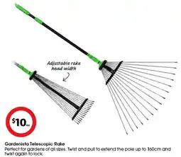 Coles Gardenista Telescopic Rake offer