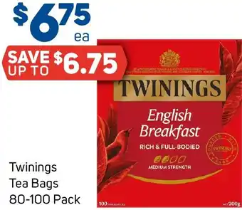 Foodland Twinings tea bags offer