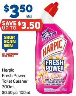 Foodland Harpic fresh power toilet cleaner offer