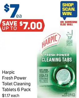 Foodland Harpic fresh power toilet cleaning tablets offer