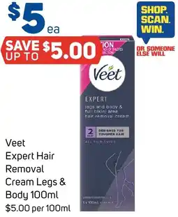 Foodland Veet expert hair removal cream legs & body offer