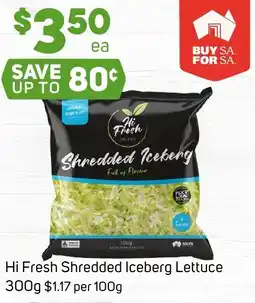 Foodland Hi Fresh Shredded Iceberg Lettuce offer