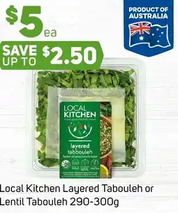 Foodland Local kitchen layered tabouleh or lentil tabouleh offer
