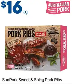 Foodland SunPork Sweet & Spicy Pork Ribs offer
