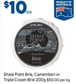 Foodland Shale Point Brie, Camembert or Triple Cream Brie offer