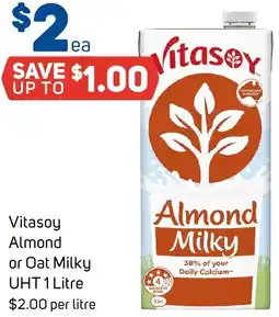 Foodland Vitasoy almond or oat milky offer