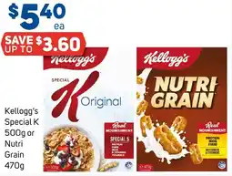 Foodland Kellogg's Special K or Nutri Grain offer