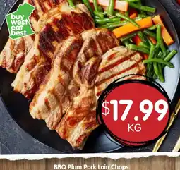 Spudshed Bbq plum pork loin chops offer