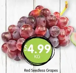 Spudshed Red seedless grapes offer